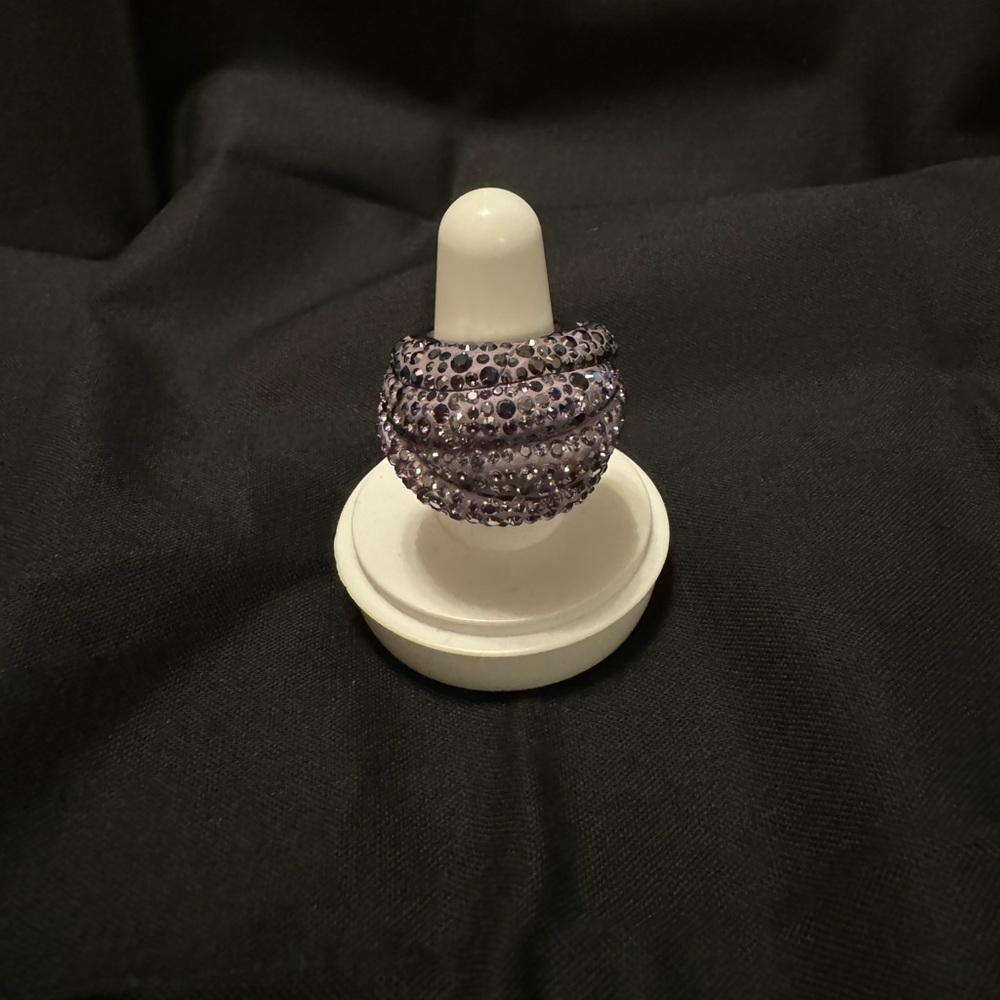 Purple Swarovski Pointiage Cocktail Ring